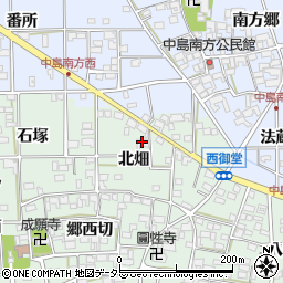 愛知県一宮市萩原町西御堂北畑周辺の地図
