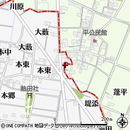 愛知県一宮市玉野蓬平2-2周辺の地図