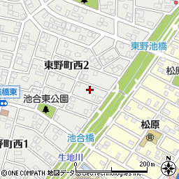愛知県春日井市東野町西2丁目26-22周辺の地図