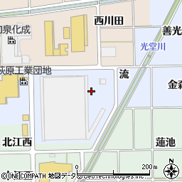 愛知県一宮市萩原町中島流周辺の地図