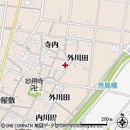 愛知県稲沢市祖父江町祖父江（寺内）周辺の地図