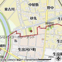愛知県一宮市萩原町築込河戸周辺の地図