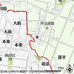 愛知県一宮市玉野平1182周辺の地図