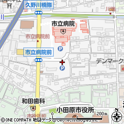 小田原市立病院第２駐車場周辺の地図