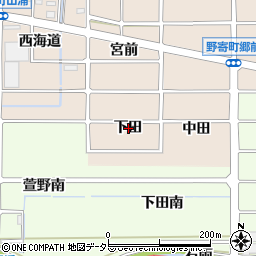 愛知県岩倉市野寄町下田周辺の地図