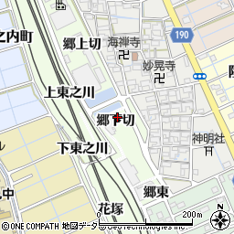 愛知県稲沢市陸田町郷下切周辺の地図