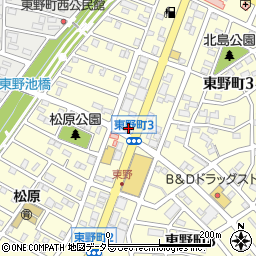 春日井東野郵便局周辺の地図