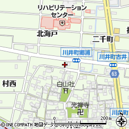 愛知県岩倉市川井町（郷浦）周辺の地図