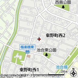 愛知県春日井市東野町西2丁目8周辺の地図