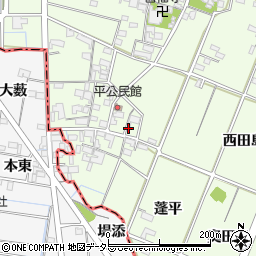 愛知県一宮市玉野平周辺の地図