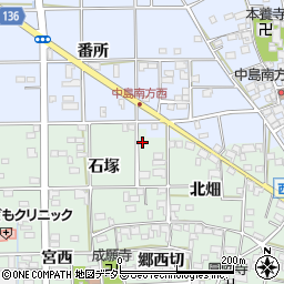 愛知県一宮市萩原町西御堂石塚46周辺の地図