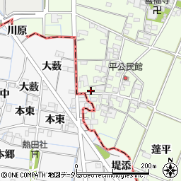 愛知県一宮市玉野平1186周辺の地図