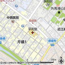平和堂彦根銀座店周辺の地図