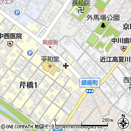 滋賀県彦根市銀座町周辺の地図