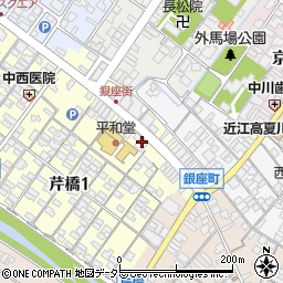 オランジュ平和堂彦根銀座店周辺の地図
