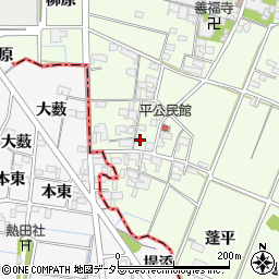 愛知県一宮市玉野平57周辺の地図