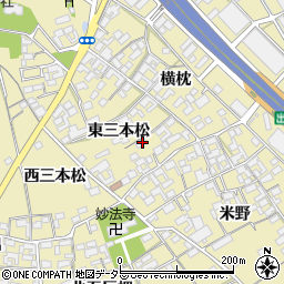 愛知県一宮市丹陽町九日市場東三本松周辺の地図