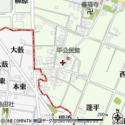 愛知県一宮市玉野平56周辺の地図