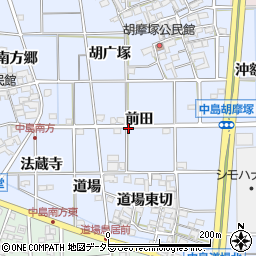 愛知県一宮市萩原町中島（前田）周辺の地図