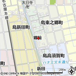 愛知県稲沢市島町郷前周辺の地図