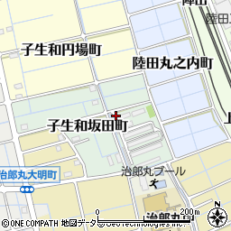愛知県稲沢市子生和坂田町周辺の地図