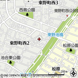 愛知県春日井市東野町西2丁目22-8周辺の地図