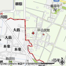 愛知県一宮市玉野平1192周辺の地図