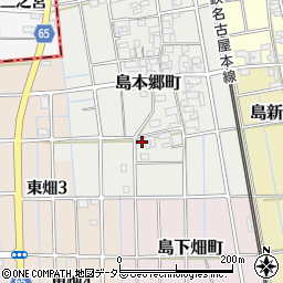 愛知県稲沢市島本郷町196周辺の地図