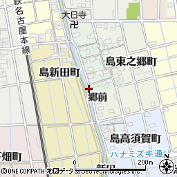 愛知県稲沢市島町上農間周辺の地図
