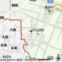 愛知県一宮市玉野平1191周辺の地図