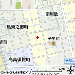 愛知県稲沢市島小原町周辺の地図