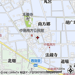 愛知県一宮市萩原町中島南方郷南切周辺の地図