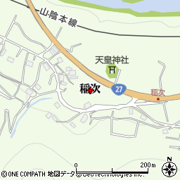 京都府船井郡京丹波町稲次周辺の地図