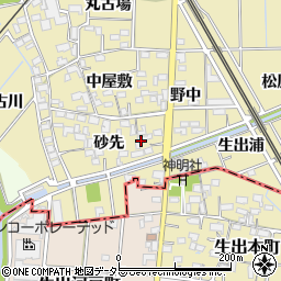 愛知県一宮市萩原町築込砂先480周辺の地図