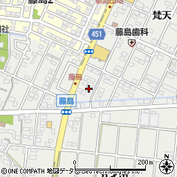 愛知県小牧市藤島町梵天45-1周辺の地図