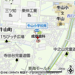 愛知県春日井市牛山町1182周辺の地図