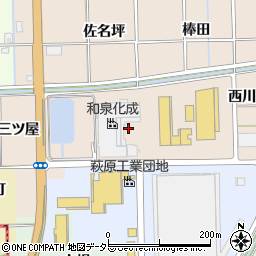 愛知県一宮市萩原町高木（五十歩）周辺の地図