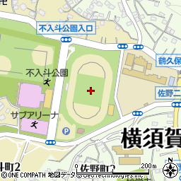 不入斗公園陸上競技場周辺の地図