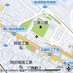 横須賀市役所上下水道局　下町浄化センター周辺の地図