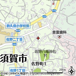神奈川県横須賀市上町3丁目49-19周辺の地図