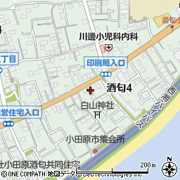 酒匂郵便局周辺の地図