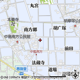 愛知県一宮市萩原町中島（東木戸）周辺の地図