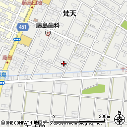 愛知県小牧市藤島町梵天138-1周辺の地図