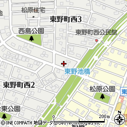 愛知県春日井市東野町西3丁目1-8周辺の地図