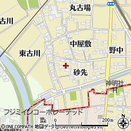 愛知県一宮市萩原町築込砂先469周辺の地図