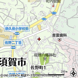 神奈川県横須賀市上町3丁目49周辺の地図