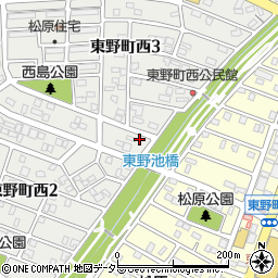 愛知県春日井市東野町西3丁目1-4周辺の地図