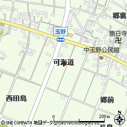 愛知県一宮市玉野可海道周辺の地図