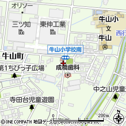 愛知県春日井市牛山町1196-1周辺の地図