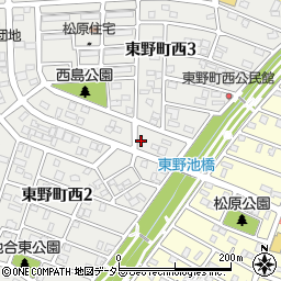 愛知県春日井市東野町西3丁目1-11周辺の地図